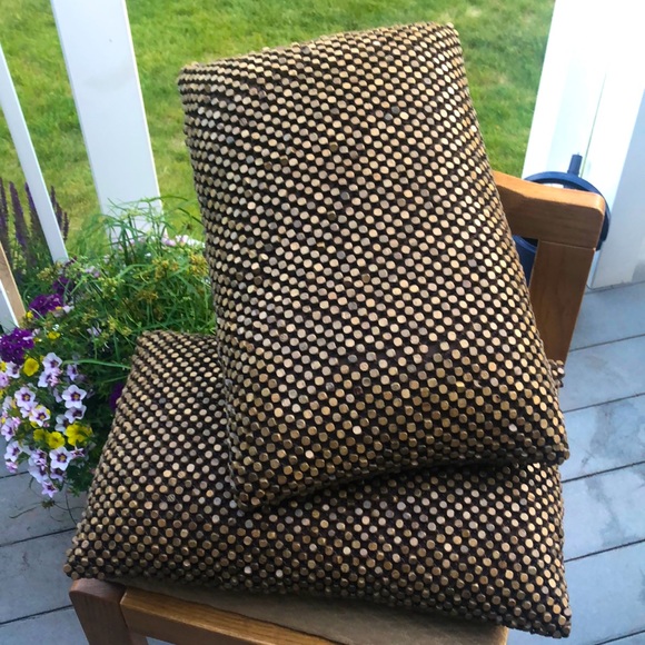 Restoration Hardware Beaded Accent Pillows (2) New - Picture 1 of 7